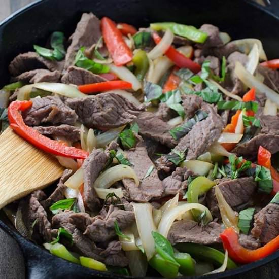 THAI BASIL BEEF STIRFRY