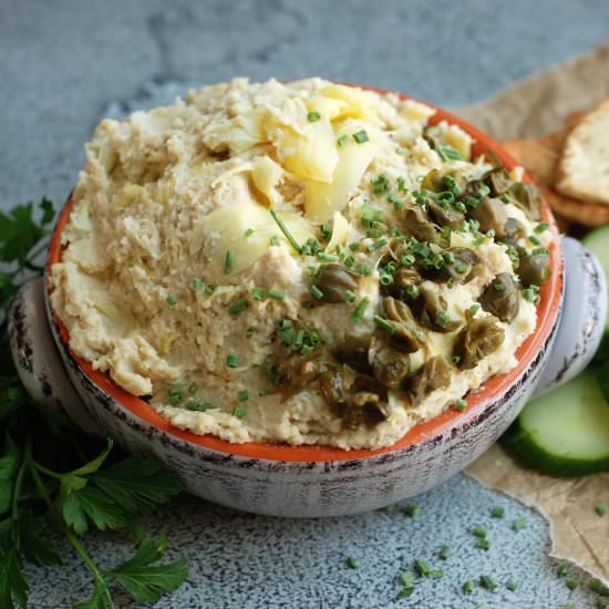 Parmesan Artichoke Dip with Capers
