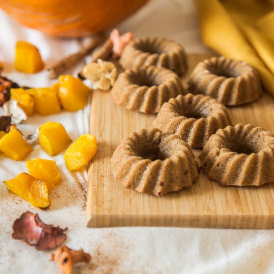Paleo Pumpkin Mini Bundt Cakes
