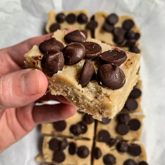 Chocolate Chip Tahini Freezer Fudge