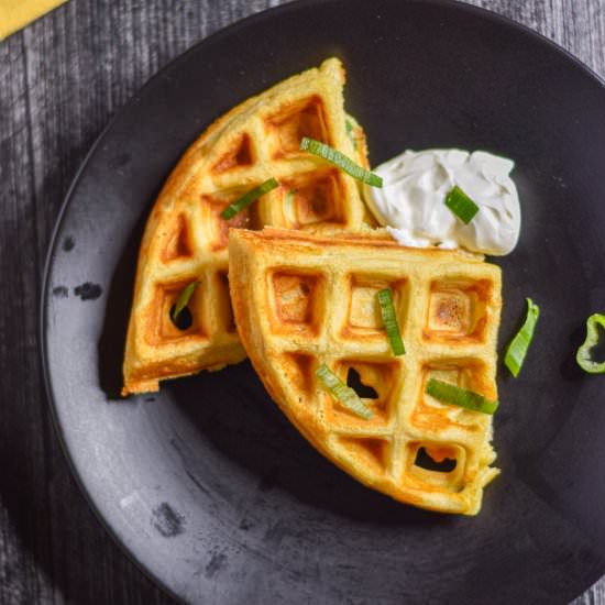 Corn Scallion Waffles