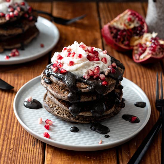 Spooky Buckwheat Pancakes