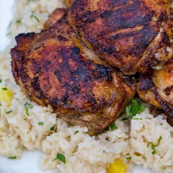 Pellet Grill Jerk Chicken