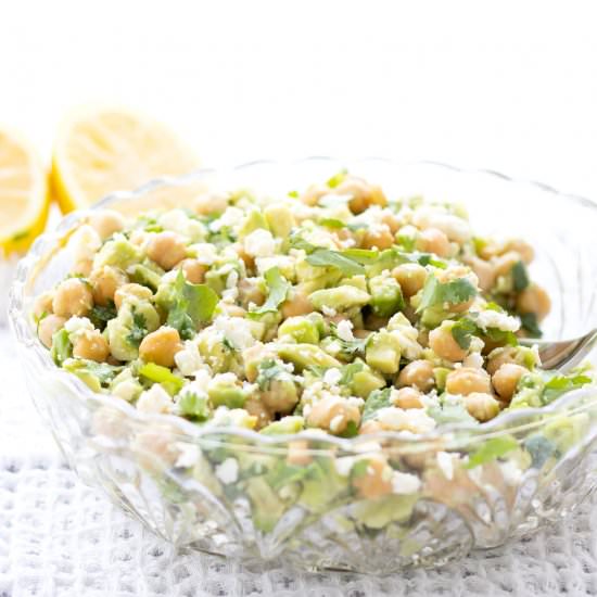 Chickpea Avocado Feta Salad