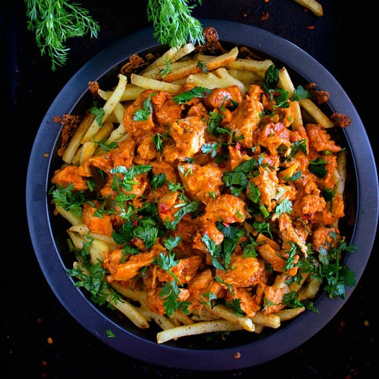 Butter Chicken Loaded Fries