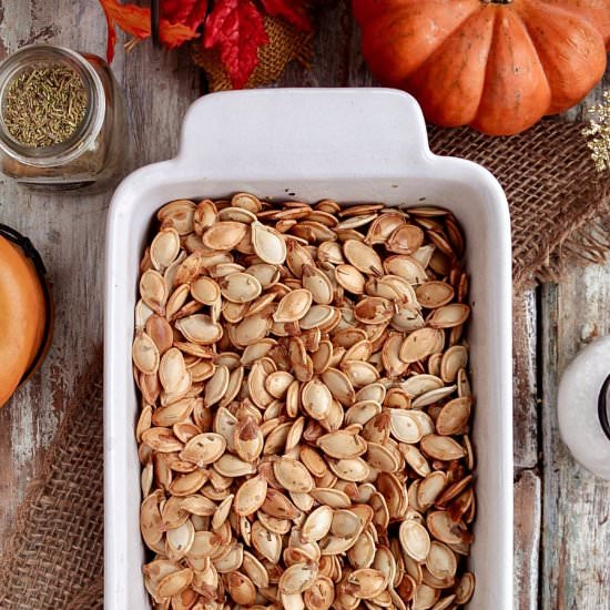 Oven Roasted Pumpkin Seeds