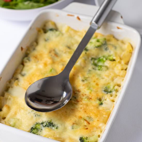 Healthy Baked Macaroni & Broccoli