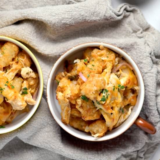buffalo chicken totchos