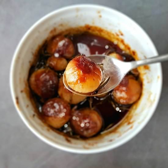 baked balsamic shallots