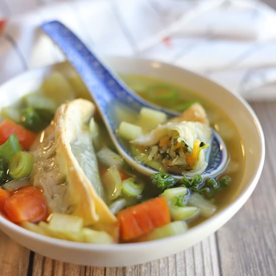 Easy potsticker soup