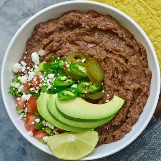 REFRIED BLACK BEANS – INSTANT POT