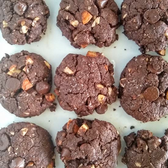 Double Chocolate Flourless Cookies