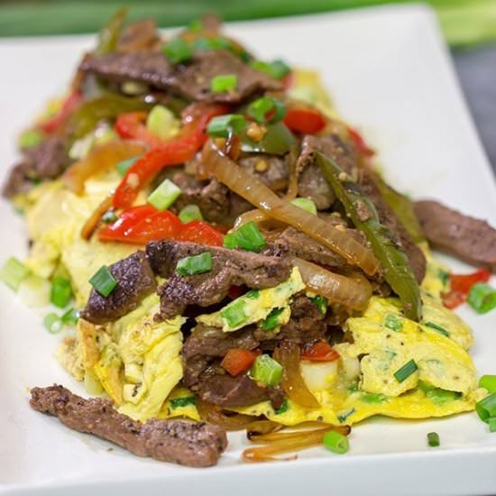 Philly Cheesesteak Omelet