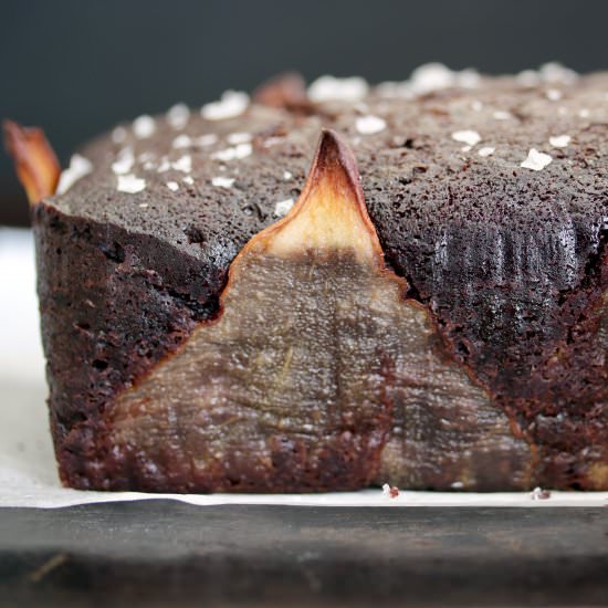 Salted Chocolate Pear Pound Cake