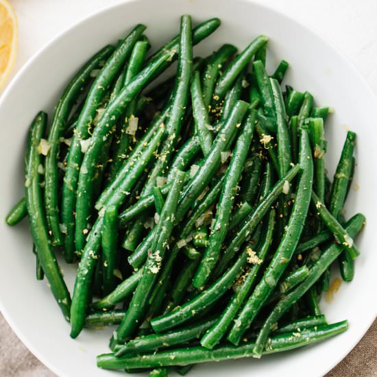 Green Beans with Lemon and Shallots