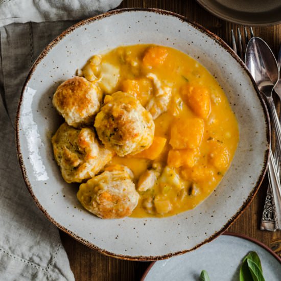 Chicken & Butternut Squash Pot Pie