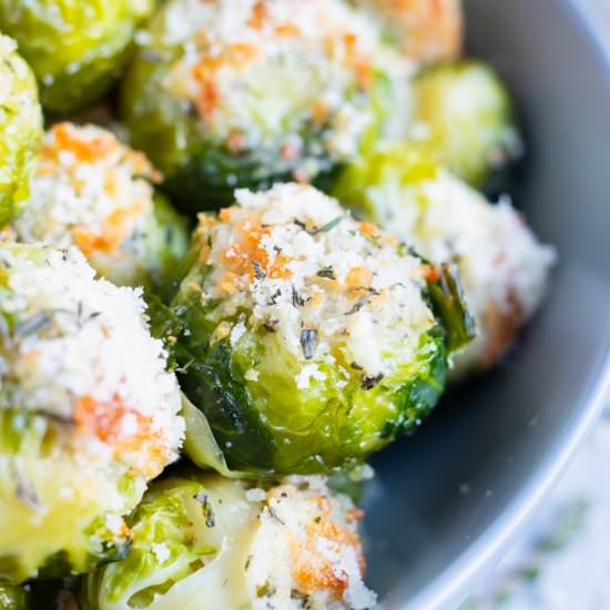 Parmesan Smashed Brussels Sprouts