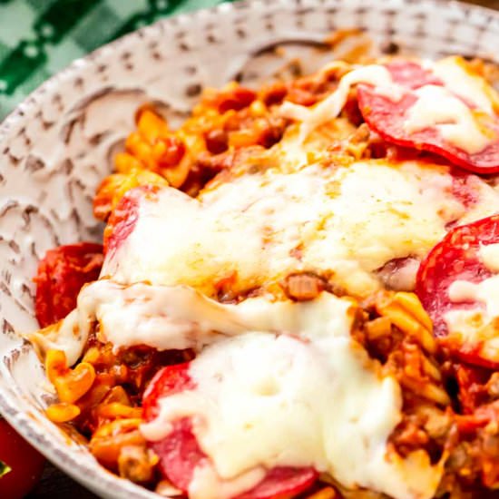 Crockpot Pizza Casserole