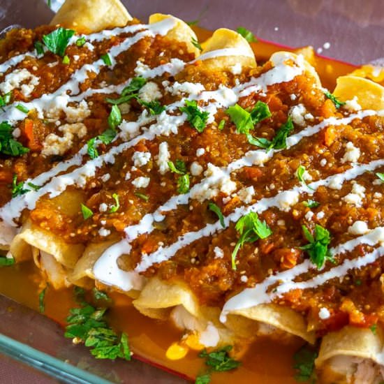 Chicken Tinga Enchiladas