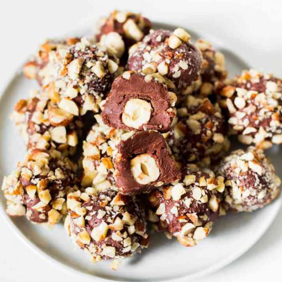Vegan Ferrero Rocher Truffles