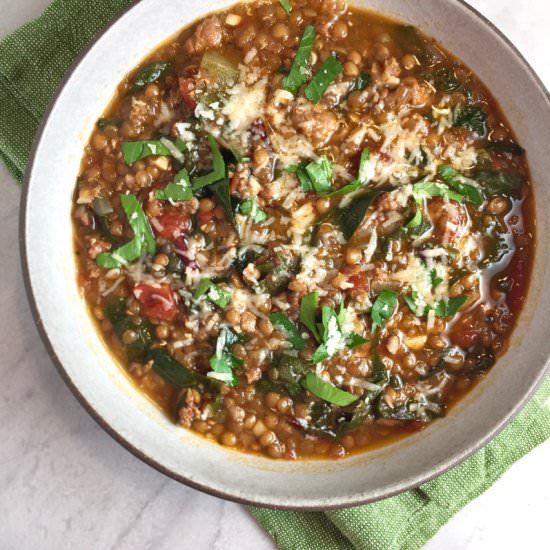 Lentil & Italian Sausage Soup