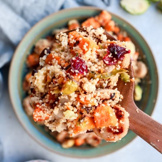 couscous with veggies & sausage