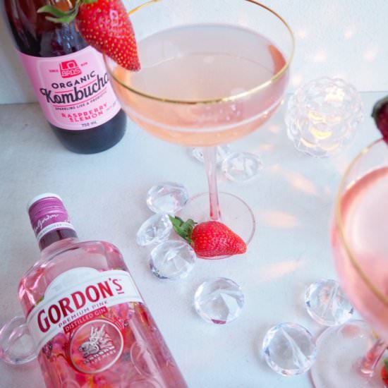 pink gin and Kombucha