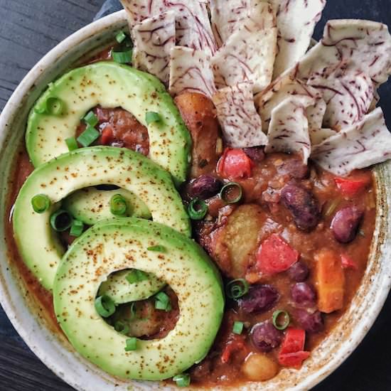 vegan sweet potato chili