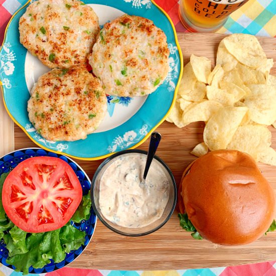 Shrimp Po’ Boy Burgers