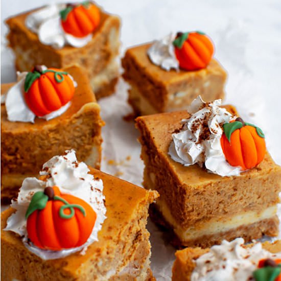 GF Pumpkin Pie Cheesecake Bars
