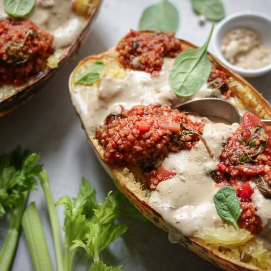 Spaghetti Squash with Bolognese
