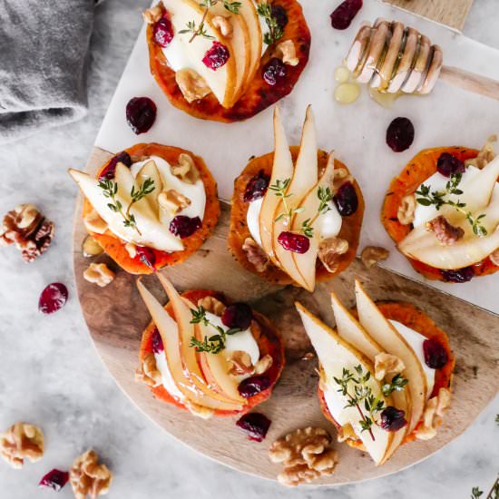 Goat Cheese Sweet Potato Bites