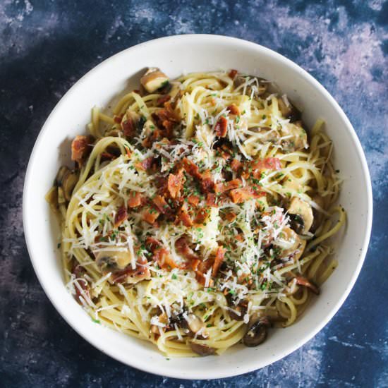Bacon and Mushroom Carbonara
