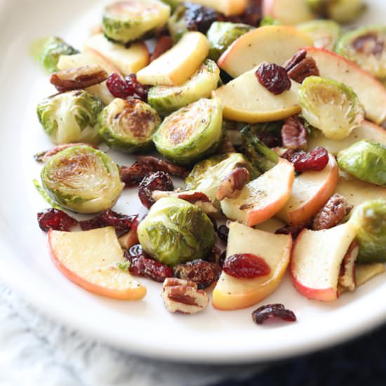 Roasted Brussels Sprouts w/ Apples