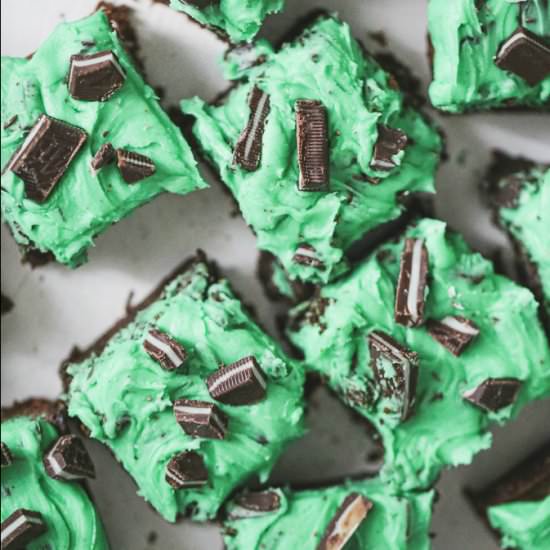 Triple Chocolate Mint Brownies