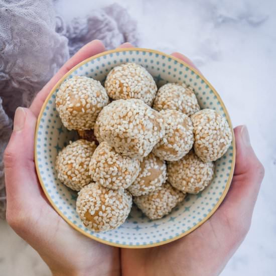 peanut butter sesame balls