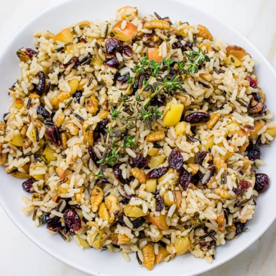 Cranberry Apple Pecan Rice Pilaf