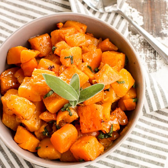 Brown Butter Maple Sweet Potatoes