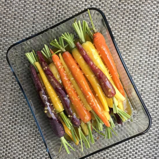 Honey Mustard Roasted Carrots
