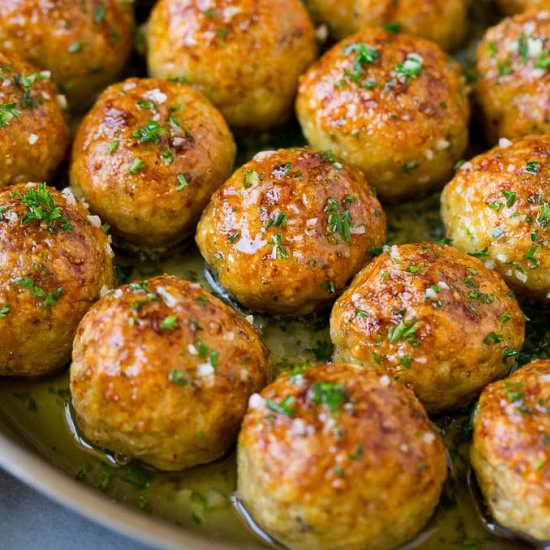 Baked Chicken Meatballs