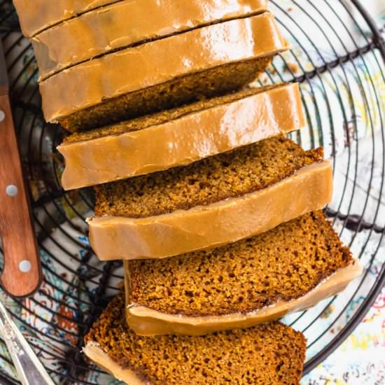 Pumpkin Bread w/Maple Glaze