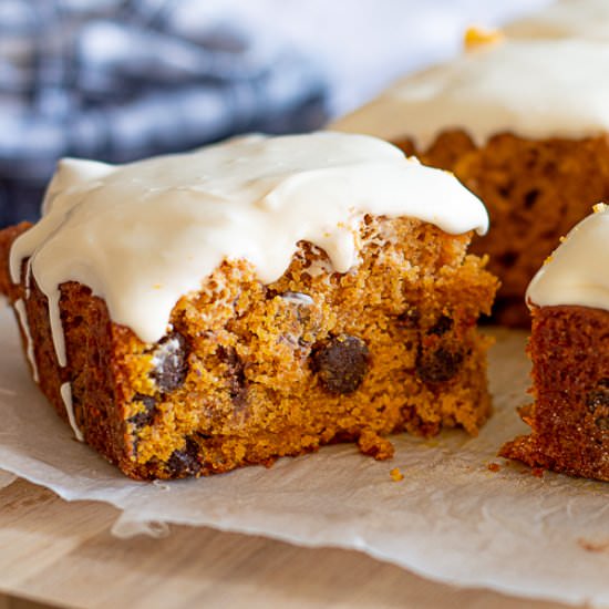 Pumpkin Chocolate Chip Bars