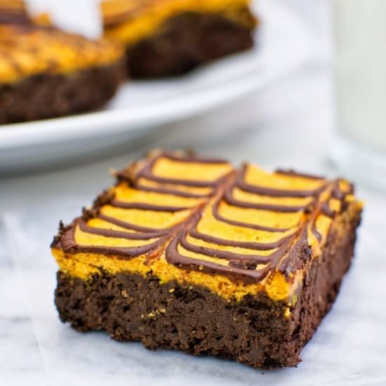 Pumpkin Cheesecake Brownies