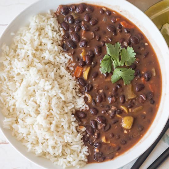 Latin White Rice and Beans