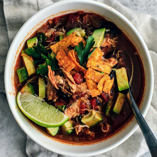Super Cozy Chicken Tortilla Soup