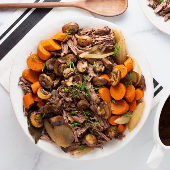 Coffee Rubbed Slow Cooker Pot Roast