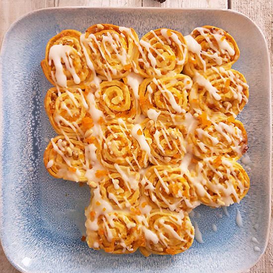 Italian Pine Nut and Apricot Pinwheel