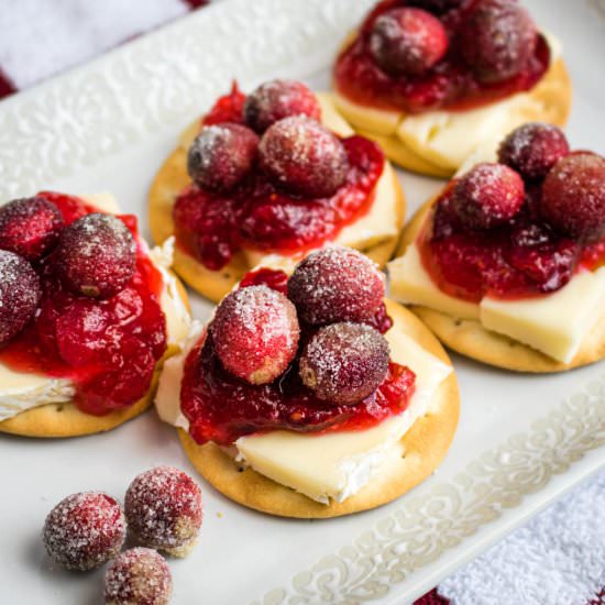 Sparkling Cranberry Brie Bites