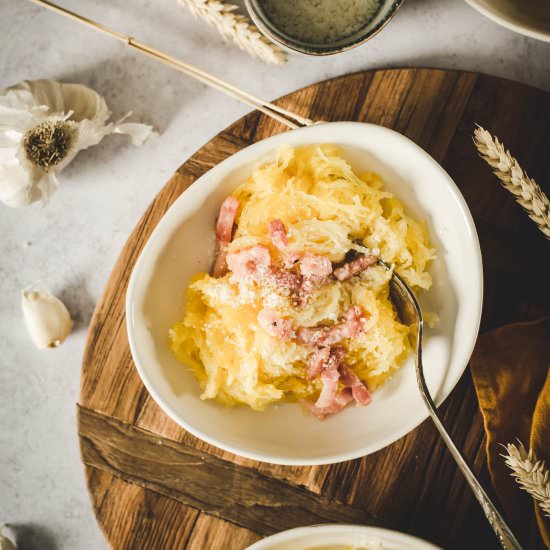 Spaghetti squash carbonara