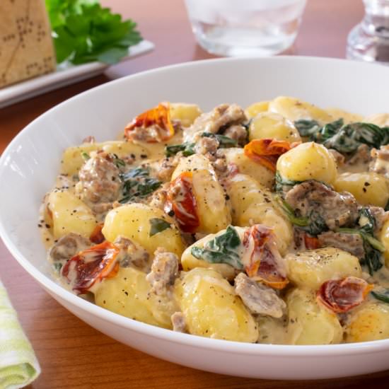 Creamy Tuscan Sausage Gnocchi
